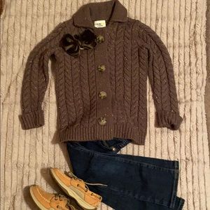Girls cable knit sweater